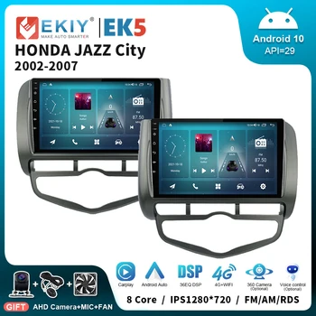 EKIY EK5 Android 102 Din รถวิทยุสำหรับฮอนด้าแจ๊สองเมือง 2002-20079