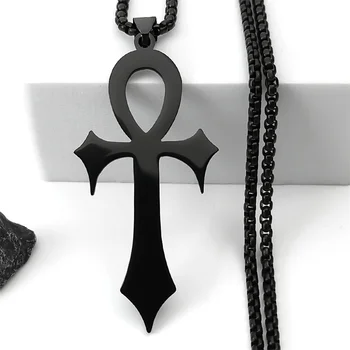 Goth อียิปต์ข้าม Ankh ญแจสำคัญของชีวิตสร้อยคอ Stainless เหล็กกล้าสีดำสีของเครื่องรางเคร่งศาสนา Necklaces กอธิคเครื่องประดับของขวัญ N8582 Goth อียิปต์ข้าม Ankh ญแจสำคัญของชีวิตสร้อยคอ Stainless เหล็กกล้าสีดำสีของเครื่องรางเคร่งศาสนา Necklaces กอธิคเครื่องประดับของขวัญ N8582 0