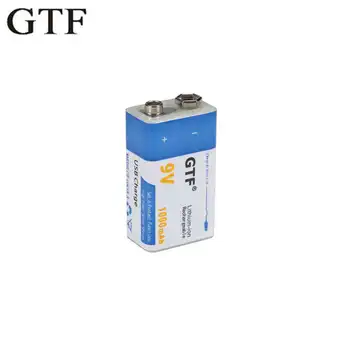 GTF พอร์ต USB 9V 1000mAh เก่ง-ioncomment Name แบตเตอรี่พอร์ต USB แคลเซียมคาร์บอเนตลิเธียมแบตเตอรี่สำหรับไมโครโฟนของเล่นระยะไกลควบคุมทิ้งส่ง