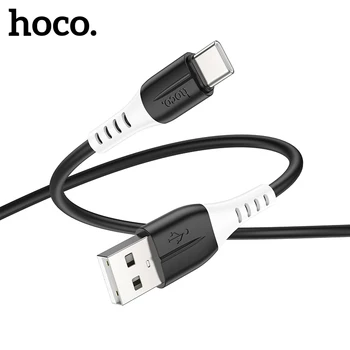 HOCO พอร์ต USB ของเหลวซิลิโคนโทรศัพท์ตั้งข้อหาสายเคเบิลสำหรับ iPhone 1213 มืออาชีพแม็กซ์ 3A พิมพ์ C โทรศัพท์ดักไขสันหลังข้อมูล Transimission สำหรับ Samsung