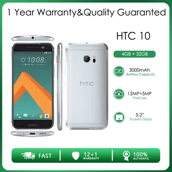 HTC 10 M10 Refurbished ลดล็อค 32GB 4GB แพ 4G LTE เริ่มต้-แกนกลางด้านหลังกล้อง 12MP 5.5