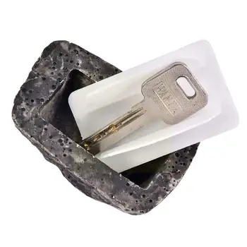 Imitation ก้อนหินที่ถูกซ่อนเงินกุญแจต่อต้านสูญเสียประกันของขวัญ Resin สวนก้อนหินกล่องพิเศษห้องเก็บขอ Hider ปลอมความลับระบบจำลอง P1W0