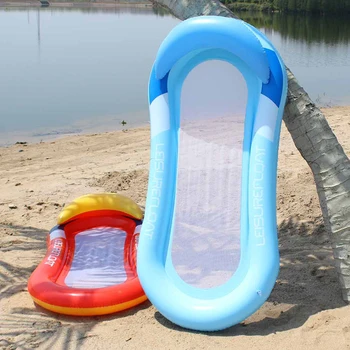 Inflatable น้ำ Hammock ตัวเองลอยเคว้งคว้าบนเตียงเก้าอี้อากาศที่นอนระว่ายน้ำด้วยชายหาดนอนหลับเบาะนโครงร่างสำหรับว่ายน้ำเครื่องประดับ 2024