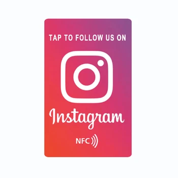 Instagram NFC เพิ่มนามบัตรของคุณตามโปรดติดตาม PVC วัสดุมาตรฐานการ์ดขนาด