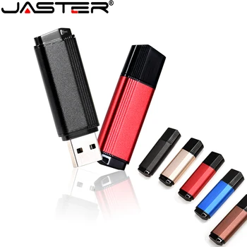 JASTER สีของพลาสติกพอร์ต USB แฟลชไดร์ฟ 128GB นอิสระโลโก้ปากการขับ 64GB ของขวัญวังกุญแจความทรงจำอยู่ 32GB นายเทียบนดิสก์ 16GB 8GB 4GB