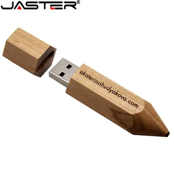 JASTER ไม้ดินสพอร์ต USB แฟลชไดร์ฟ 128 กิกะไบต์สร้างสรรค์ของขวัญปล่อโลโก้ที่กำหนดปากกาขับรถ 32GB Pendrive 64GB ความทรงจำอยู่ U ดิสก์