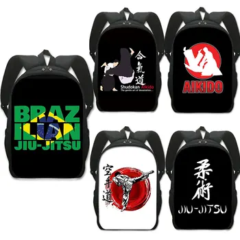 Jiu-jitsu บราซิล Martial Artser กระเป๋าผู้หญิงคน Schoolbags Martial Artser Rucksack นักเรียน Daypack ระเป๋าเดินทางแล็ปท็อปของขวัญ