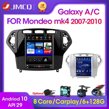 JMCQ 2Din Android รถเสียงสเตริโอ(stereo)วิทยุสื่อประสมเครื่องเล่นวิดีโอสำหรับฟอร์ด Mondeo mk4 กาแล็กซี่เป็น/C 2007-20104G Carplay 2 din