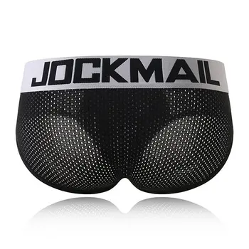 JOCKMAIL แบรนด์ใหม่บิค็อตตอนกางเกงในชายคนเดียวกันกางเกง U Convex Pouch ชายชุดชั้นในผู้ชายเซ็กซี่บิกางเกงในชาย
