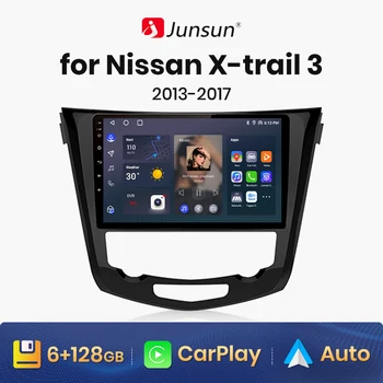 Junsun V1 AI เสียงเครือข่ายไร้สาย CarPlay Android วิทยุโดยอัตโนมัติสำหรับ Nissan Qashqai J11 Nissan X ร่องรอย T322014-20174G รถมัลติมีเดีย name