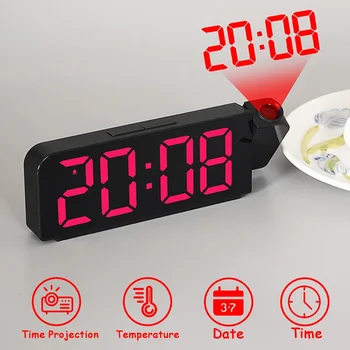 K83 ภาพสัญญาณเตือนนาฬิกาดิจิตอลทำให้โต๊ะของนาฬิกาพอร์ต USB ตื่นขึ้นมานาฬิกากับ 180 ข้อเวลาที่ภาพ Snooze โต๊ะนาฬิกา