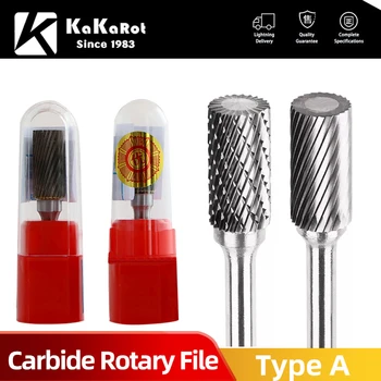 KaKarot 3mm 6mm Shank ชนิดเป็นทังสเตน Carbide Rotary แฟ้มเบอร์ซ้อนชิ้ CNC อยสลักชื่อ Rotary เครื่องมือตัดต่อกับมะนาว A0616M06