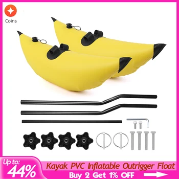 Kayak ลอย Kayak PVC Inflatable Outrigger นโฟลทกับผู้ช่วยอาวุธร้อด Kayak นเรือตกปลายืนอยู่ตลอย Stabilizer ของระบบคิท