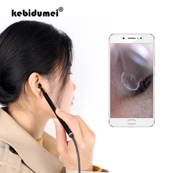 kebidumei 3 ใน 1 ชนิด C ทางการแพทย์ Otoscope 6 นำ Wifi หูทำความสะอาด Otoscope 5.5 อืมหูเลือกเครื่องมือมองเห็นหูช้อนของกล้อง Endoscope