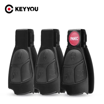 KEYYOU 2/3/4 ปุ่มกุญแจรถแทนที่สำหรับเมอร์เซดีส-Benz Keycase สำหรับเมอร์เซดีส Benz W168 W163 W203 W205 W208 A200 Vito ไม่มีใบมีด