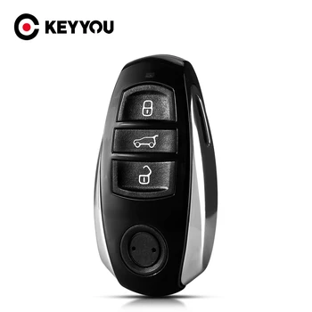 KEYYOU ทางไกลกุญแจสำหรับ VW Volkswagen Touareg 20102011201220132014 ฉลาดกุญแจรถคดีเชลล์ Fob 3 ปุ่มแทนที่