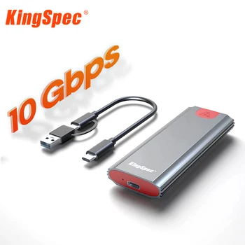 KingSpec เอ็ม 2 NVMe SSD คดี 10Gbps เอ็ม 2 NVME SSD มพ์ C พอร์ต USB 3.1 อลูมิเนียม PCIe 3.0 Enclosure แบบเคลื่อนย้ายได้ SSD สำหรับเอ็ม 2 NMVE SSD