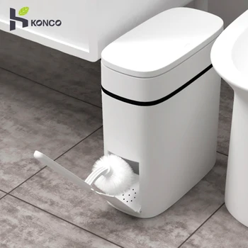 Konco ทิ้งลงถังขยะสามารถและห้องน้ำแปรตั้งค่าถังขยะห้องน้ำแปรงถังขยะและองน้ำแปรงกับบัตั้งค่าสำหรับห้องน้ำ