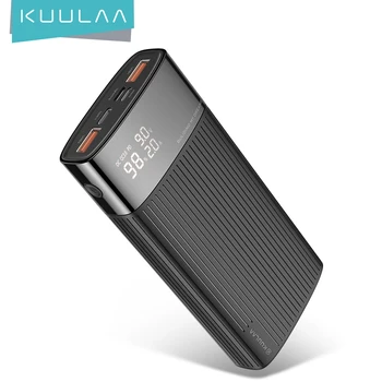 KUULAA 20000mAh PowerBank QC ตำรวจ 3.0 PoverBank วดเร็วตั้งข้อหาพลังงานธนาคาร 20000 mAh พอร์ต USB องเว็บเบราว์เซอร์ภายนอกแบตเตอรี่ถชาร์จเจอร์สำหรับ iPhone 1514