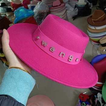 @Label:listbox kde distribution method หมวกกุหลาบสีแดงจดหมาย rhinestone ติดโบว์เกิดขึ้นใหม่หมวกฤดูใบไม้ผลิใหม่ผู้ชายแจ๊สหมวกแฟชั่นหมวกผู้หญิง wholesale