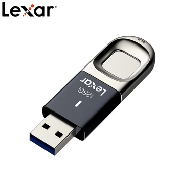 Lexar JumpDrive อยนิ้วมือ F35 พอร์ต USB 3.0 แฟลชไดร์ฟ 32GB 64GB 128GB 256GB การเข้ารหัสความทรงจำพอร์ต USB ติดดิสก์การเข้ารหัสปากกาขับรถ