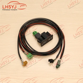 LHSYJ MIB2 พอร์ต USB Carplay สื่อ a button on a remote control ซ็อกเกตได้เปลี่ยนติดตั้งปลั๊กออกปุ่มเจ้าเครื่องควบคุมสำหรับ VW Volkswagen กอล์ฟ MK75QD036726E 5G0035222E