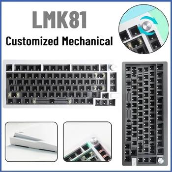 LMK81 RGB ร้อนแรงเปลี่ยนบลูทูธ 5.0/2.4 Ghz/ประเภท-C เครื่องจักรอบใช้คอมพิวเตอร์คิท 81 กุญแจ DIY เครื่องจักรอบใช้คอมพิวเตอร์กับมายถึงอะ Gasket เมานท์