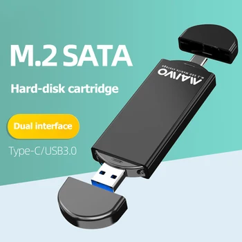 MAIWO พอร์ต USB/ประเภท-C 2 ใน 1 ลวดลาย stencils แข็งของรัฐดีเอ็ม 2 SATA ยากขับรถกล่องบีกุญแจ/B&M ญแจ SSD อะแดปเตอร์สำหรับ 2230/2242/2260/2280 SSD