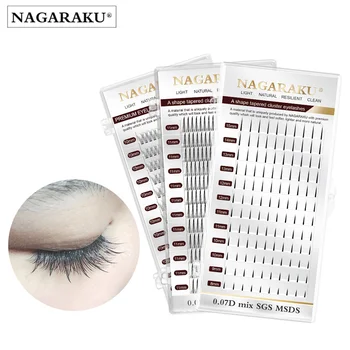NAGARAKU นวนเส้นพริ้วไหว:Tapered เป็นรูปร่าง Eyelash ต่อห้องตัวเอง Grafting ปรับใช้ Eyelashes แต่งหน้า Wholesale มิ Lashes ก้อนข้อมูล