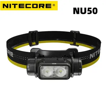 NITECORE NU50 Headlamp นไม่สำคัญพอร์ต USB-C Name ขาวสีแดงแสงสว่าง Headlight ต่างกันมาสร้างแบตเตอรี่สุนัขไม่มีสัญญาณกันขโมยและตั้งแคมป์กัน SAR