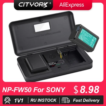NP-FW50 NP FW50 แบตเตอรี่+2 ใน 1 ห้องเก็บของกล่องถชาร์จเจอร์สำหรับ Sony อัลฟ่า A6500 A6300 A6000 A5000 NEX-3 A7 A7RII A7SII A7S ZVE10