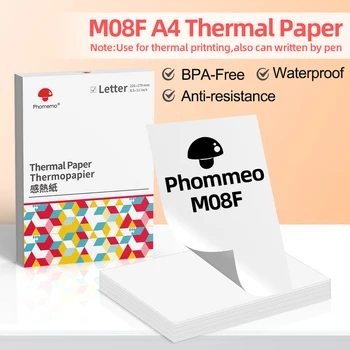 Phomemo ขนาด A4 กระดาษเอาไว้จับภาพความร้อนกระดาษเอนกประสงค์ได้เยี่กระดาษพิมพ์ได้พูดถึงประเด็นสำคัญสำหรับ Phomemo M08F และน้องชาย PJ762 PJ763MFi