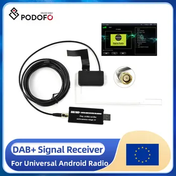 Podofo DAB+เสาอากาศออกกับพอร์ต USB อะแดปเตอร์ผู้รับ Android รถเสียงสเตริโอ(stereo)เครื่องเล่นรถจีพีเอสผู้รับ DAB+ผู้รับสัญญาณสำหรับรูปแบบสากล