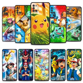 Pokemon ปิก๊ะจูครอบครัวโทรศัพท์คดีสำหรับ Samsung กาแล็กซี่ A52s A73 A72 A53 A33 A32 A22 A13 A21s A1>A2 A31 A51 A71 A41 A23 A11 เชลล์