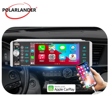 PolarLander Carplay/Android อัตโนมัติ MP5 อง 3-พอร์ต USB แตะต้องจอภาพ FM นเอ็มพี 4 รถโปรแกรมเล่นมัลติมีเดีย name บลูทูธ 5.1 นิ้ว 1 Din Mirrorlink