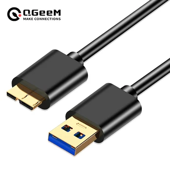 QGEEM โครพอร์ต USB 3.0 สายเคเบิลเป็นประเภทที่โครบีสายเคเบิลสำหรับเว็บเบราว์เซอร์ภายนอกฮาร์ดไดรฟ์ดิสก์ลวดลาย stencils Samsung S5 Note3 พอร์ต USB ลวดลาย stencils ข้อมูลของสายเคเบิล