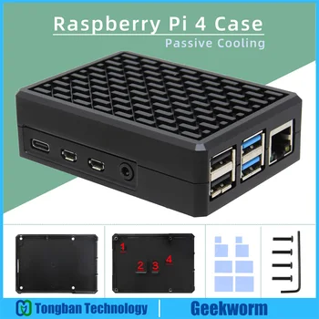 Raspberry Pi 4 ลูมินั่ม Alloy องคดี/หะ Raspberry Pi 4B รูทางใจเย็นเชลล์ช่วยโลหะ Enclosure สำหรับ Raspberry Pi 4 นางแบบบี