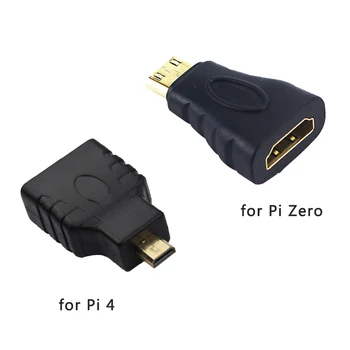 Raspberry Pi ผู้ชายที่หญิงวีดีโอ Converter โคร HDMI-น่ะไร้เดียงสาและไม่เสแสร้งด้&มินิ HDMI-ได้พูดถึงประเด็นสำคัญอะแดปเตอร์สำหรับ RPI 4 หรือ RPI ศูนย์