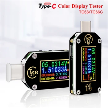 RD TC66/TC66C ประเภท-C ตำรวจกระตุ้นพอร์ต USB Voltmeter ammeter voltage 2 ทางปัจจุบันมิเตอร์ multimeter ตำรวจถชาร์จเจอร์แบตเตอรี่พอร์ต USB Tester