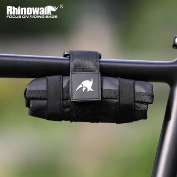 Rhinowalk จักรยานกระเป๋าเครื่องมือกระเป๋าเสื้อด้านหน้าสอดท่อใส่ร้ายถุงถั่วเก็บของ Pouch Cycling เครื่องประดับสีดำ MTB จักรยานด้านหลังเครื่องมือ Kits