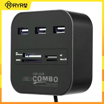 RYRA พอร์ต USB 2.0 บนฮับ 3 ท่าเรือหลาย SD TF บัตรเครื่องมืออ่าน OTG อะแดปเตอร์ส่วนขยายถาดพิมพ์สำหรับ Macbook คอมพิวเตอร์เครื่องประดับฮับ RYRA พอร์ต USB 2.0 บนฮับ 3 ท่าเรือหลาย SD TF บัตรเครื่องมืออ่าน OTG อะแดปเตอร์ส่วนขยายถาดพิมพ์สำหรับ Macbook คอมพิวเตอร์เครื่องประดับฮับ 0