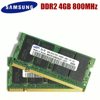 Samsung แล็ปท็อปวามทรงจำ 4GB PC2-6400S 5300S DDR2800667 เมกะเฮิรตซ์สมุดโน้ตแพ 4G 8006675300S 6400S 4G 200-เข็มกลัดงั้น-DIMM