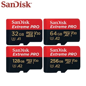 SanDisk รุนแรงเกินมืออาชีพ TF ความทรงจำการ์ด 256G 128GB 64GB 32GB microSDHC A2 A1 microSD บัตร 170MB/วินาที C10 U3 V30 SD อะแดปเตอร์ 512g 1T 400g