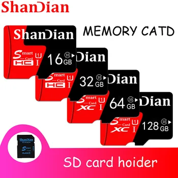 SHANDIAN แดง TF ฉลาด SD รถเจเด็นเอาทีวีไปไว้ในห้องความทรงจำความจุ Expansion 8GB 16GB 32GB 64GB 128GB อิสระของขวัญมาพร้อมกับ SD การ์ดอะแดปเตอร์