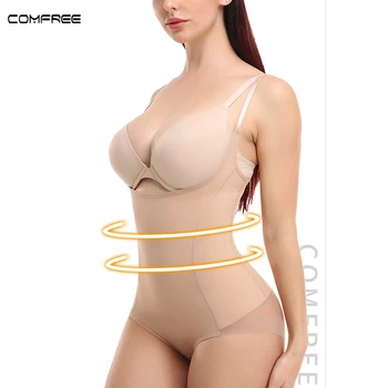 Shapewear สำหรับผู้หญิง Tummy ควบคุม Bodysuits เอวเทรนเนอร์ร่างกาย Shaper Slimming เปิดกางเกงในจับการบีบข้อมูลท้อง Girdles