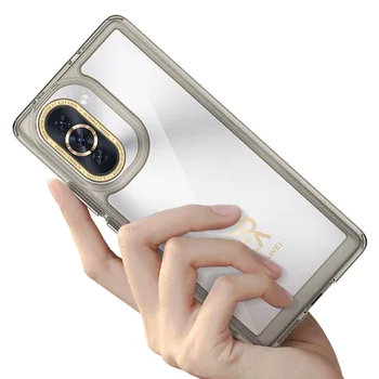 Shockproof โทรศัพท์คดีสำหรับ Huawei โนวาสโค 10 มืออาชีพซิลิโคน Bumper Acrylic ความโปร่งแสงปกป้อง Huawei โนวาสโค 10 คดี