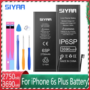 SIYA แบตเตอรี่สำหรับ iPhone 6S อีกอย่าง 6Splus 6SP iPhone6SP HighCapacity 3690mAh นเปลี่ยนแคลเซียมคาร์บอเนตลิเธียมโพลีเมอร์โทรศัพท์เคลื่อนที่ Bateria เครื่องมือ
