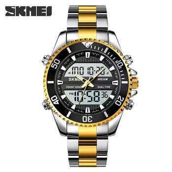 SKMEI 1850 ดิจิตอลคนควอทซ์ Wristwatches ปฏิทิน Waterproof นำแสดงธุรกิจอิเล็กทรอนิกส์ดู Mens นาฬิกา Reloj Masculino