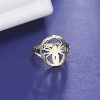 Skyrim แมงมุมแหวนสำหรับผู้หญิงคน Stainless เหล็กสร้างสรรค์ตลกสัตว์แห 2023 เด็กอธิครั้งแรกเพื่อความตื่นเต้นฮัลโลวีนของขวัญ