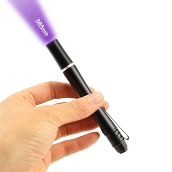 TOPCOM คุณภาพสูงอลูมินั่ม Alloy UV ปากกาไฟฉายมินิกระเป๋า 365nm 395nm นำคบเพลิง UV สำหรับเงินตรวจจับ